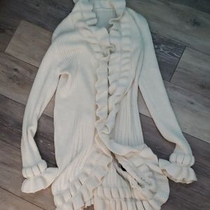 Long frilly sweater